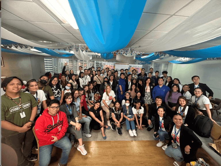 Youth leadership pose for a group photo at the 9th Y4LS.