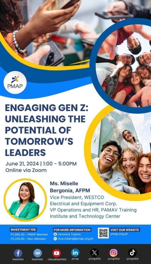 event poster of a learning session about Gen Z management