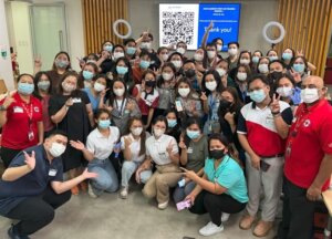 John Clements Consultants employees posing for a group photo at the First Aid Training.