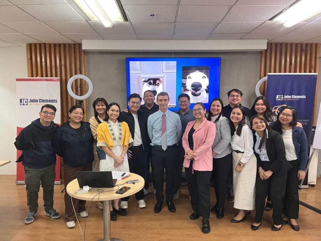 Executive Presence Training participants from Khan Academy Philippines Team with Facilitator Michael Connor at John Clements Makati Office