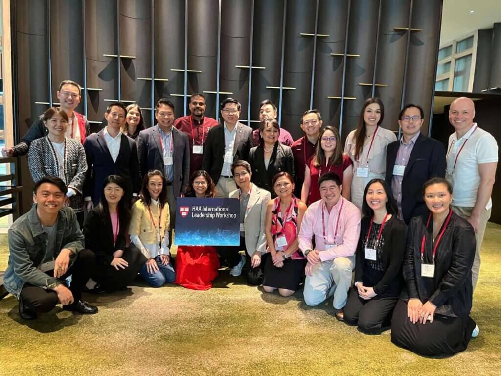 Group photo of participants at the HAA International Leadership Workshop, highlighting Harvard Alumni Leadership Insights.