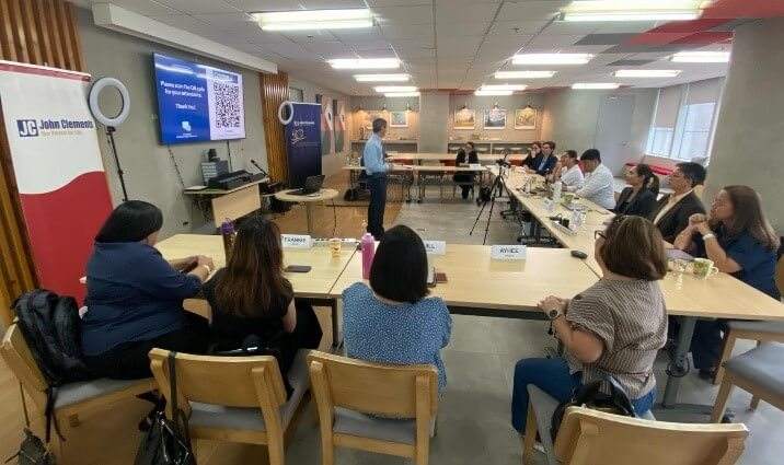 Women leaders participating in the Executive Presence Masterclass at JC Hub with IBPAP and John Clements Leadership Institute.