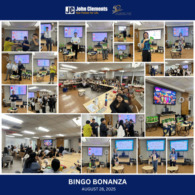 Employees enjoying Bingo Bonanza at John Clements Consultants, Inc.