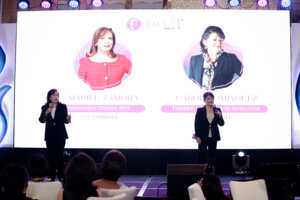 Carol Dominguez and Marife Zamora delivering the opening speech 