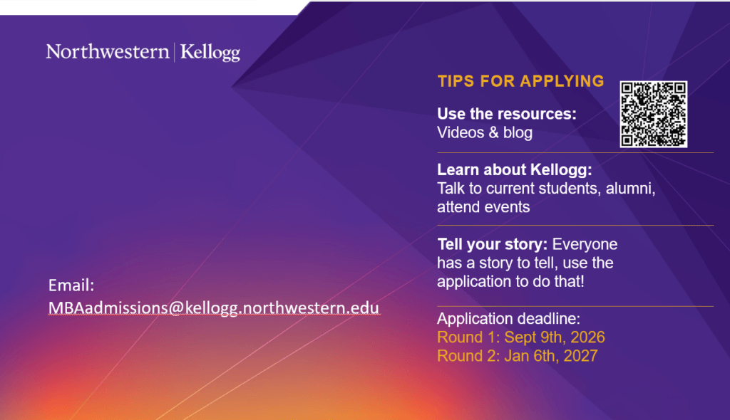 Kellogg at Northwestern University admission tips