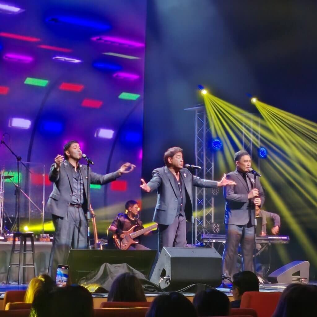 Artists showcasing world-class Filipino talent live on stage at The Theatre at Solaire during the VOIC3S concert