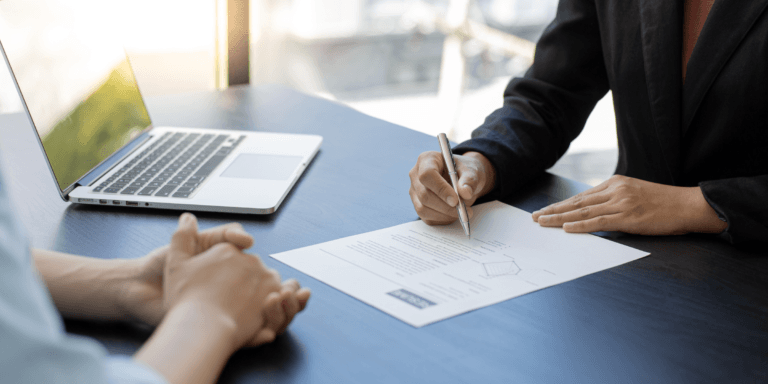 Business leaders meeting with an executive search consultancy